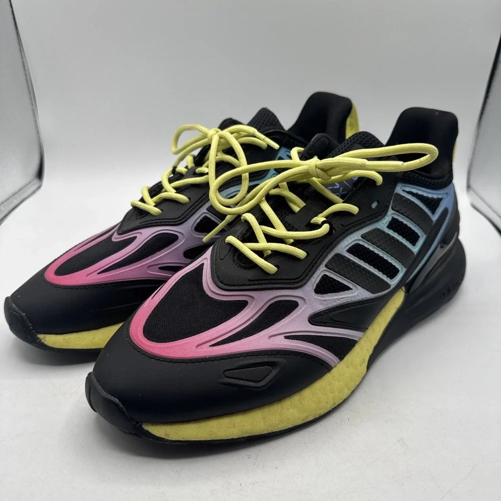 Adidas ZX 2K Boost 2.0‎ Men's Athletic Sneakers Black Yellow Ink GY8283 Size 9.5